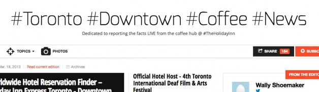 TIDFAF mentioned in #Toronto #Downtown #Coffee #News